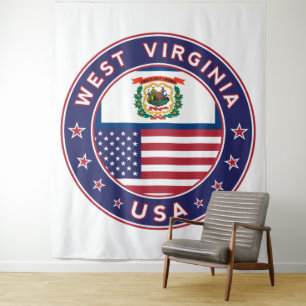 West Virginia Wandteppich