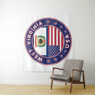 West Virginia Wandteppich