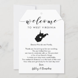 West Virginia Wedding Welcome Tag, Tour