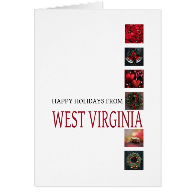 West Virginia Weihnachtskarte, Staat spezifisch (Vorne)