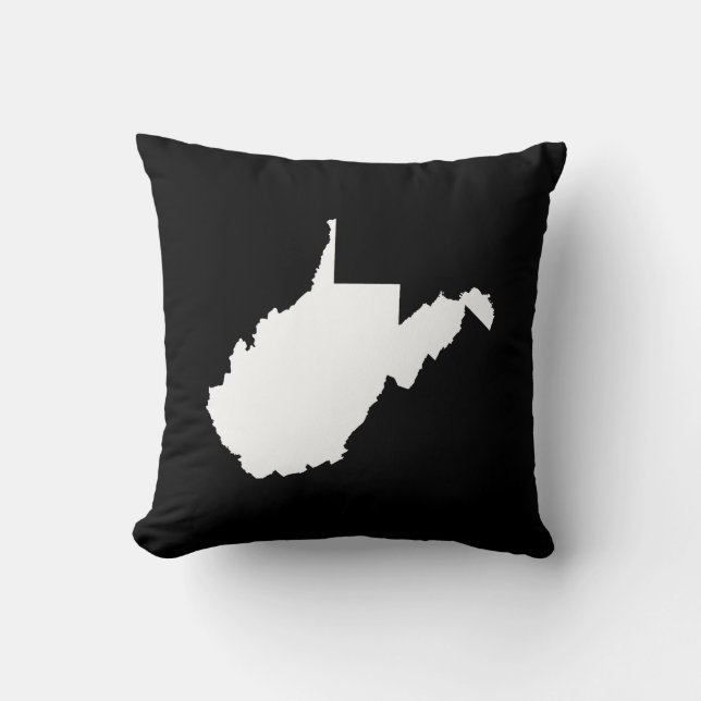 West Virginia White und Black Kissen (Vorderseite)