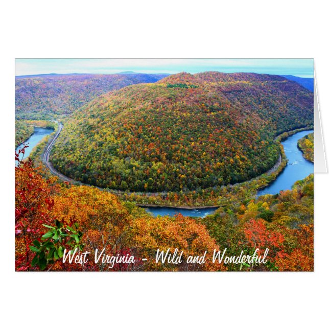 West Virginia Wild and Wonderful card (Vorderseite (Horizontal))