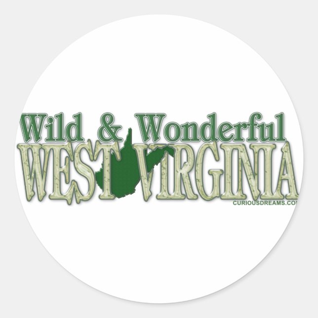 West Virginia Wild und wunderbar_2 Runder Aufkleber (Vorderseite)
