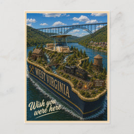 West Virginia | Wish You Were Here | State-Serie Postkarte