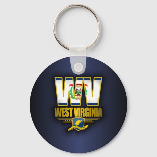 West Virginia (WV) Schlüsselanhänger (Vorderseite)