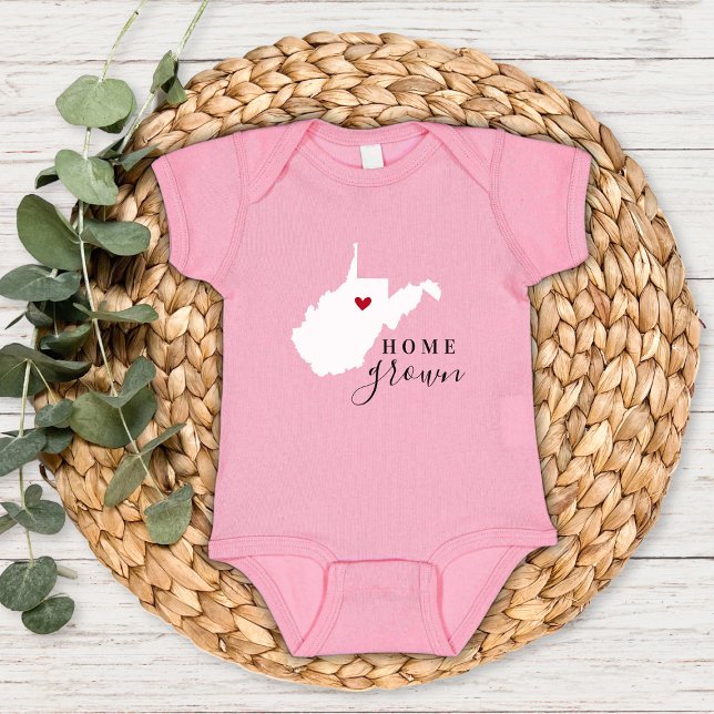 West Virginia Zuhause Grown Staat T-Shirt Baby Strampler (Von Creator hochgeladen)