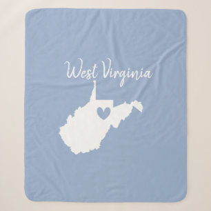 West Virginia Zuhause Staat Karte Liebe Herz Sherpadecke