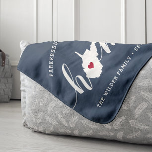 West Virginia Zuhause Staat Personalisiert Sherpadecke