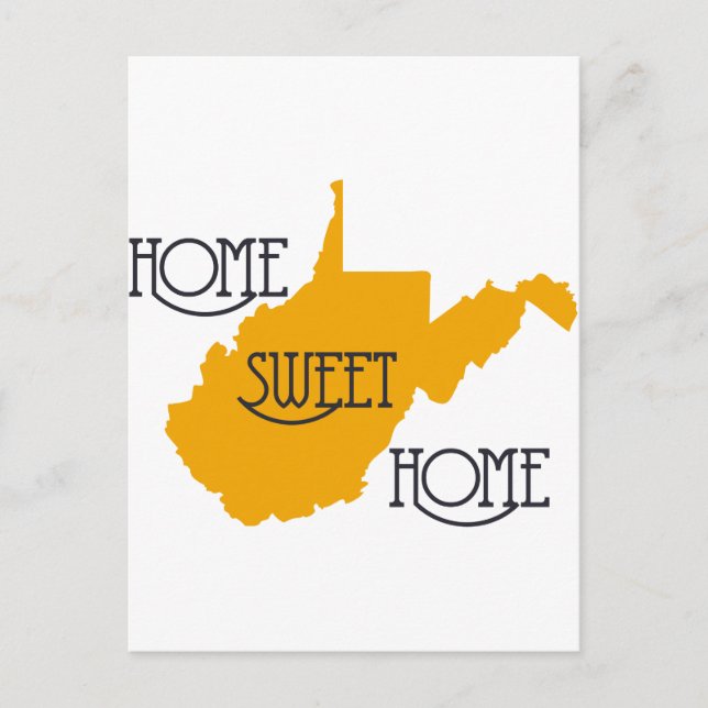 West Virginia Zuhause Sweet Zuhause von US Custom  Postkarte (Vorderseite)