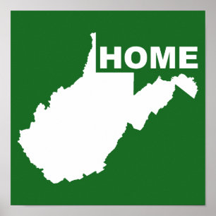West Virginia Zuhause weg vom Staat Poster-Zeichen Poster