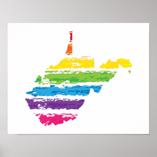 West- Virginiafarbanschläge Poster