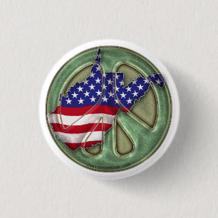 West- VirginiafriedensStaat - Knopf Button