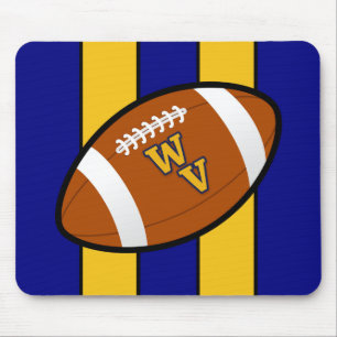 West- Virginiafußball-Blau-und Goldstolz Mousepad