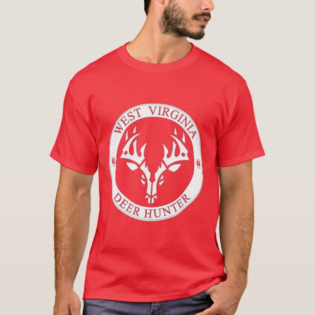 West- Virginiarotwild-Jäger (weiß) T-Shirt (Vorderseite)