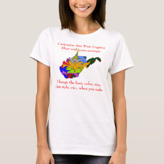 West- VirginiaShirt-Gewohnheit mit Wahl oder T-Shirt
