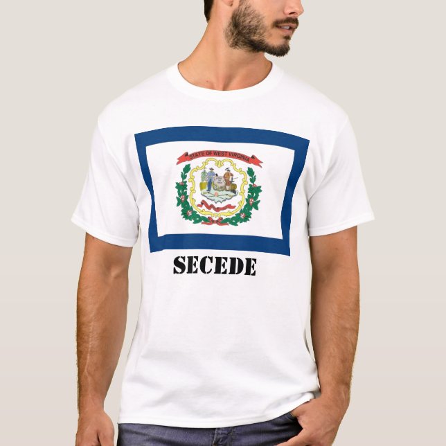 West- VirginiaStaats-Flagge, SECEDE T-Shirt (Vorderseite)