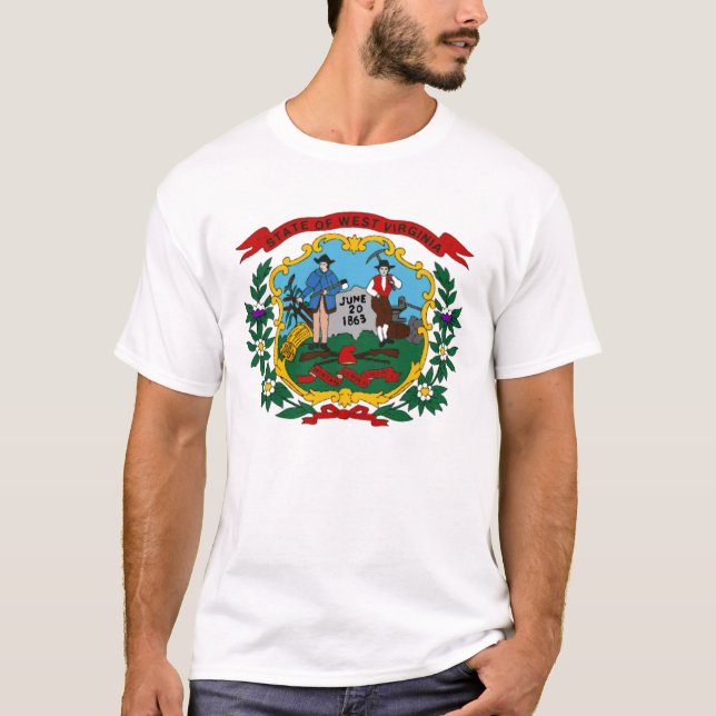 West- VirginiaStaats-Flaggen-T - Shirt (Vorderseite)