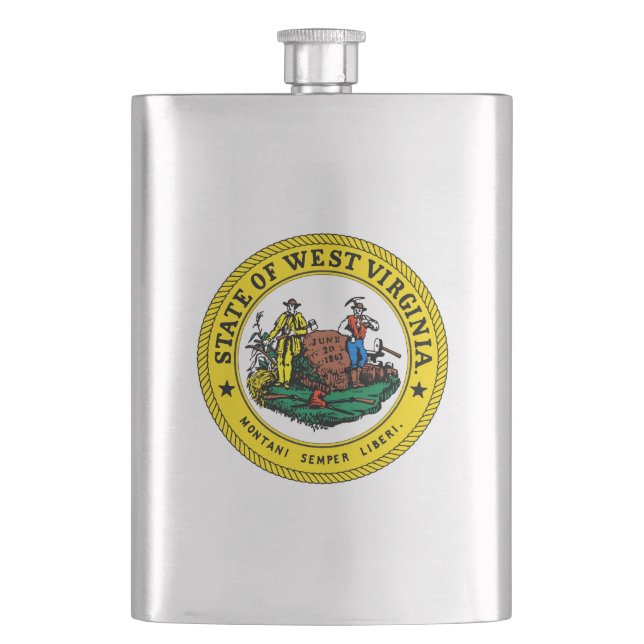 West- VirginiaStaats-Siegel Flachmann (Vorderseite)