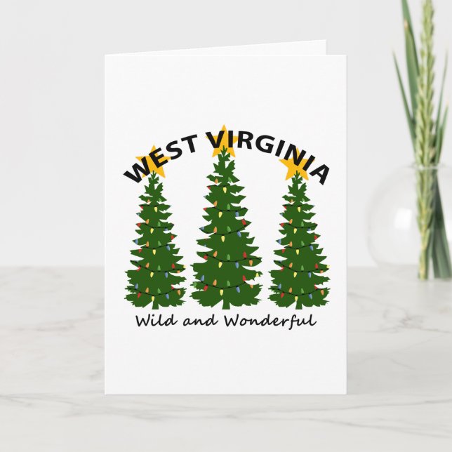West- Virginiaweihnachten Feiertagskarte (Vorderseite)