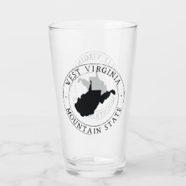 West-Viriginia-Staat Trinkglas Glas