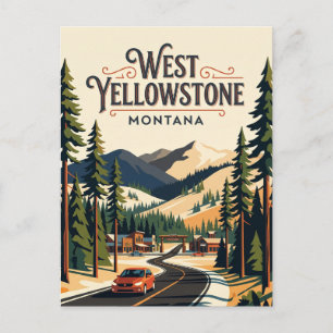 West Yellowstone USA -> West Yellowstone USA bleib Postkarte