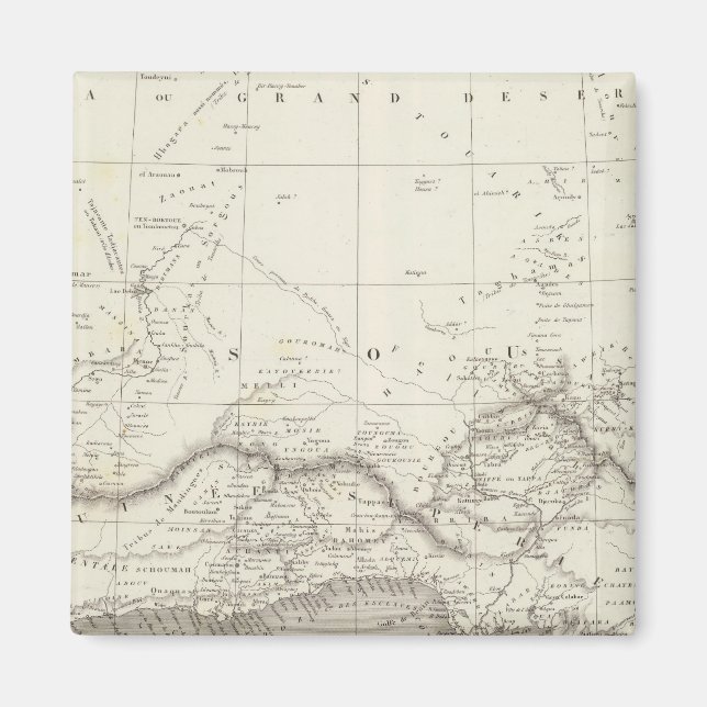 Westafrikanische Landkarte Magnet (Vorne)