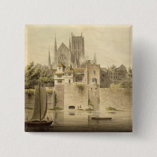 Westansicht von Worcester-Kathedrale, 1798 (w/c Button