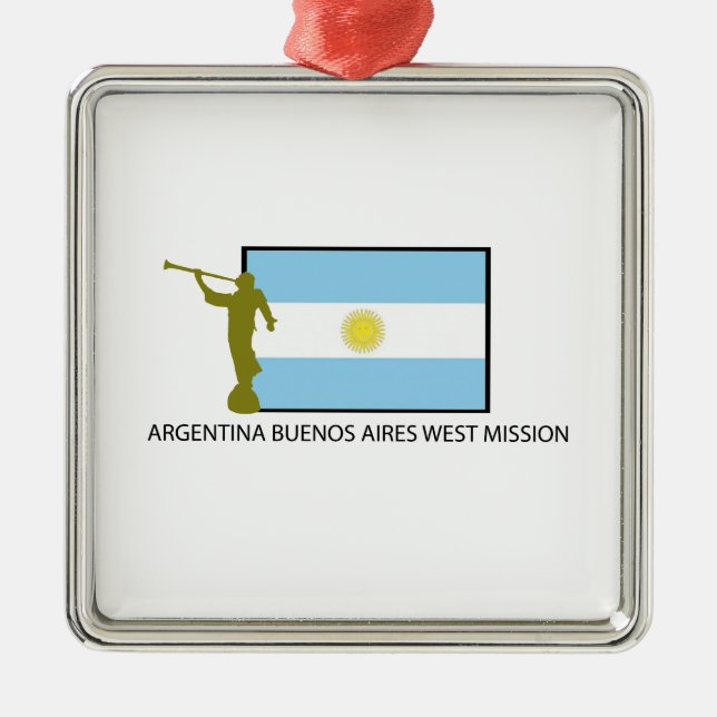 WESTauftrag LDS ARGENTINIENS BUENOS AIRES Silbernes Ornament (Vorne)