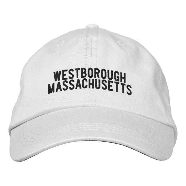 Westborough Massachusetts Hat Bestickte Baseballkappe (Vorderseite)