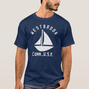 Westbrook Connecticut Segeln Booten Weißer Text A T-Shirt
