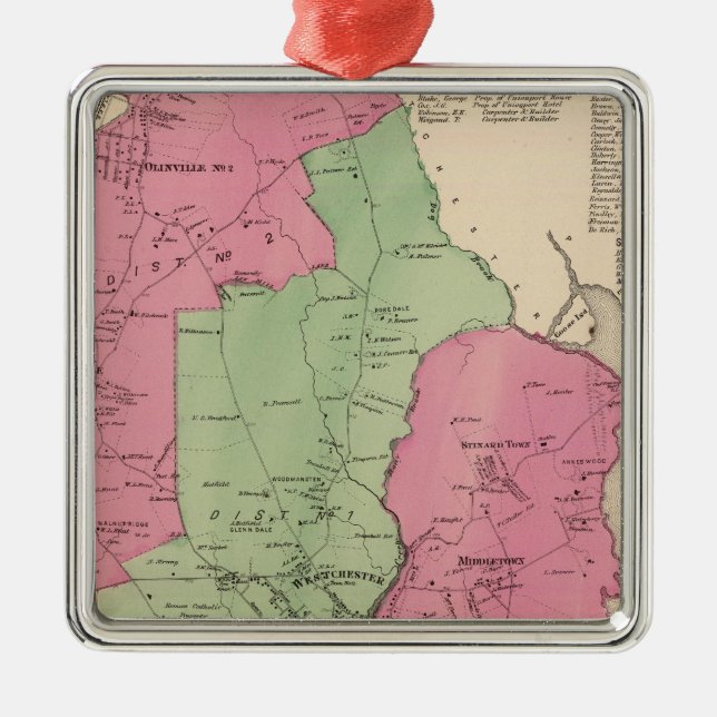 Westchester, NY Ornament Aus Metall (Vorne)