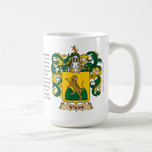 Weste, der Ursprung, die Bedeutung und das Wappen Kaffeetasse (Rechts)