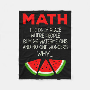 Weste Math Wassermelone Berechnungs-Witz-Lehrer Fleecedecke