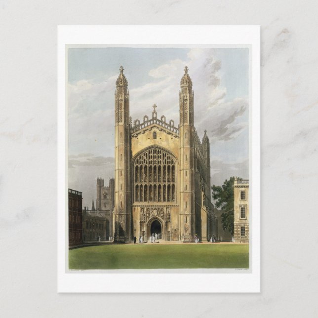 Westende der Königlichen Uni Kapelle, Cambridge, v Postkarte (Vorderseite)