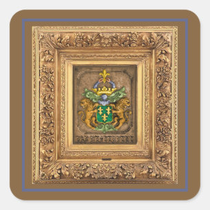 Westerfield, Niederländische Familienwappen. Quadratischer Aufkleber