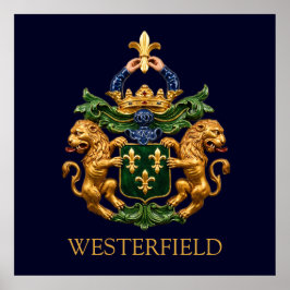 Westerfield niederländisches Familienwappen. Poster