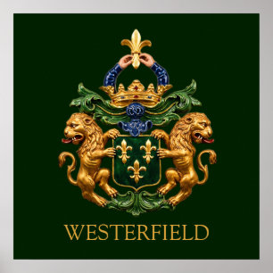 Westerfield niederländisches Familienwappen. Poster