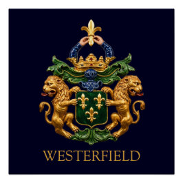 Westerfield niederländisches Familienwappen. Poster
