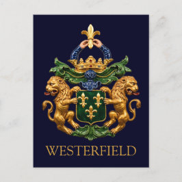Westerfield Niederländisches Familienwappen. Postk Postkarte