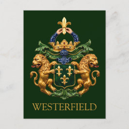 Westerfield Niederländisches Familienwappen. Postk Postkarte