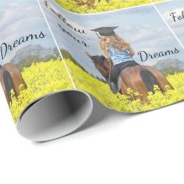 Western Abschluss Girl on Horse Geschenkpapier