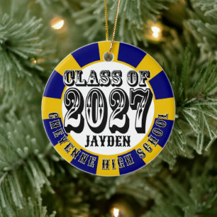 Western Abschlussklasse 2027 Foto Abitur Keramik Ornament