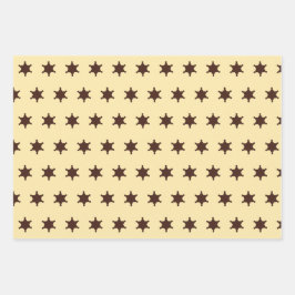 Western-Abzeichen-Muster Geschenkpapier Set