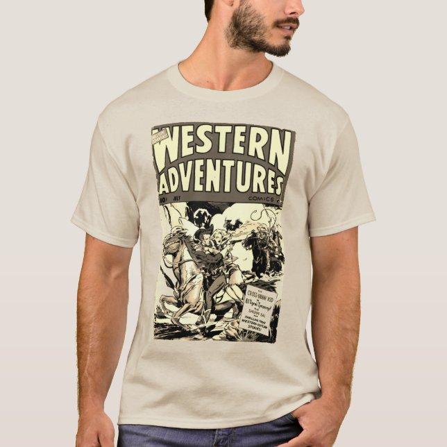 Western Adventures Classic Comic T - Shirt (Vorderseite)