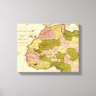 Western AfricaPanoramic MapWestern Afrika 2 Leinwanddruck