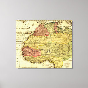 Western AfricaPanoramic MapWestern Afrika Leinwanddruck