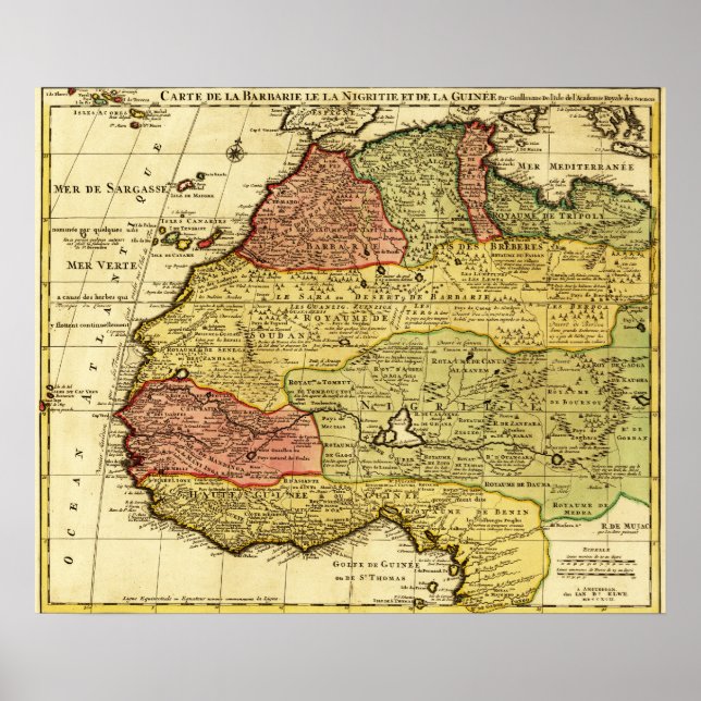 Western AfrikaPanoramakarteWestafrika 2 Poster (Vorne)