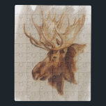 Western American Animal Study | Elche Portrait Puzzle<br><div class="desc">Genießen Sie dieses neue,  kreative geometrische Design auf einem Produkt oder einer Wallart,  um die Welt um Sie herum zu erweitern und zu erweitern. Künstler: Ethan Harper</div>