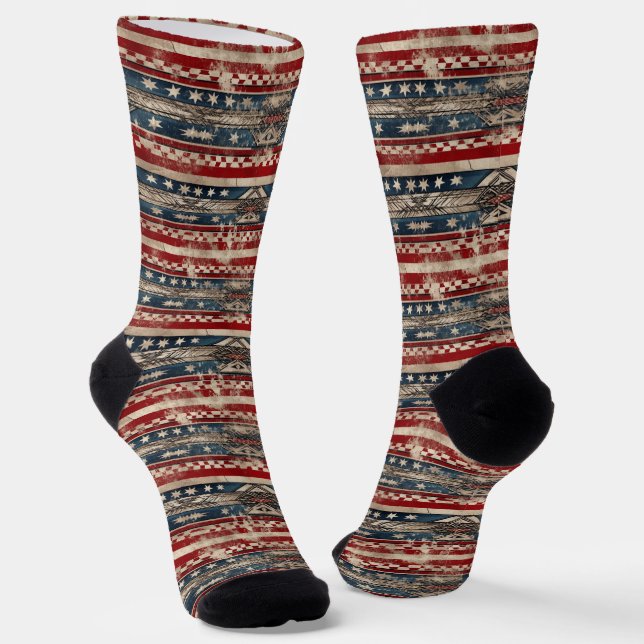 Western American Flag Socken (Gewinkelt)