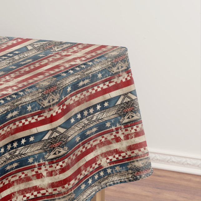 Western American Flag Tischdecke (Beispiel)